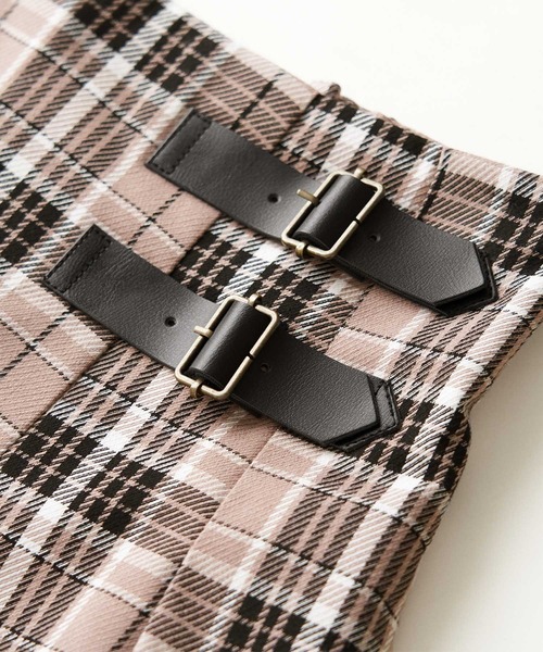 ROPE' PICNIC（ロペピクニック）の「【WEB限定】着丈が選べる/チェックキルトロングスカート/リンクコーデ（スカート・レディース・ホワイト系その他/ベージュ系その他/グリーン系その他/ブルー系その他・38）」の20枚目の写真