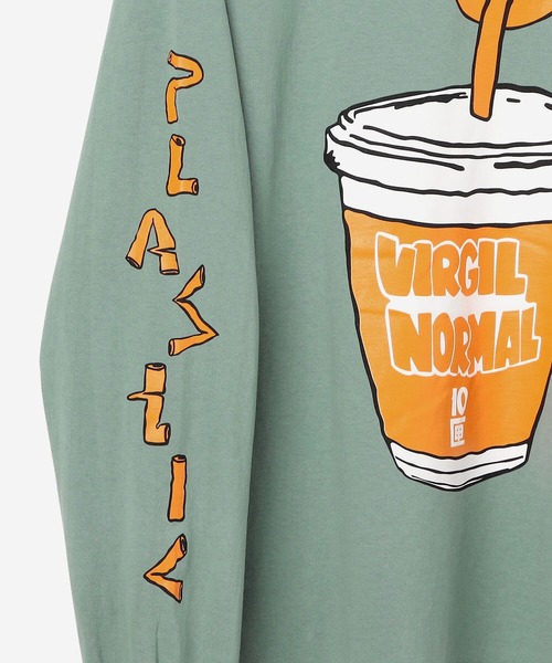 VIRGIL NORMAL（ヴァージルノーマル）の「VIRGIL NORMAL | プリント長袖Tシャツ PLASTIC SUCKS（Tシャツ/カットソー・レディース・ブルー系その他・LARGE/MEDIUM）」の6枚目の写真