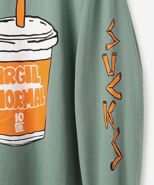 VIRGIL NORMAL（ヴァージルノーマル）の「VIRGIL NORMAL | プリント長袖Tシャツ PLASTIC SUCKS（Tシャツ/カットソー・レディース・ブルー系その他・LARGE/MEDIUM）」の5枚目の写真