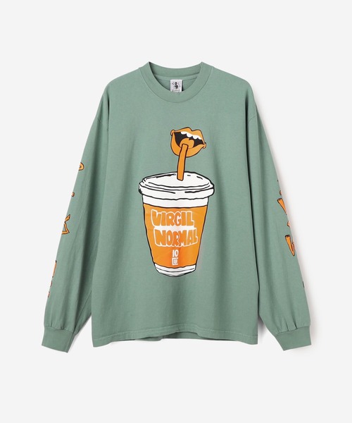 VIRGIL NORMAL（ヴァージルノーマル）の「VIRGIL NORMAL | プリント長袖Tシャツ PLASTIC SUCKS（Tシャツ/カットソー・レディース・ブルー系その他・LARGE/MEDIUM）」の11枚目の写真
