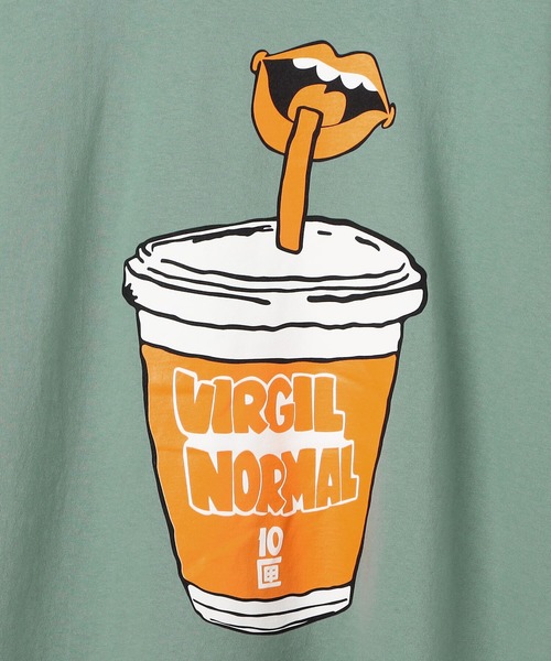 VIRGIL NORMAL（ヴァージルノーマル）の「VIRGIL NORMAL | プリント長袖Tシャツ PLASTIC SUCKS（Tシャツ/カットソー・レディース・ブルー系その他・LARGE/MEDIUM）」の4枚目の写真