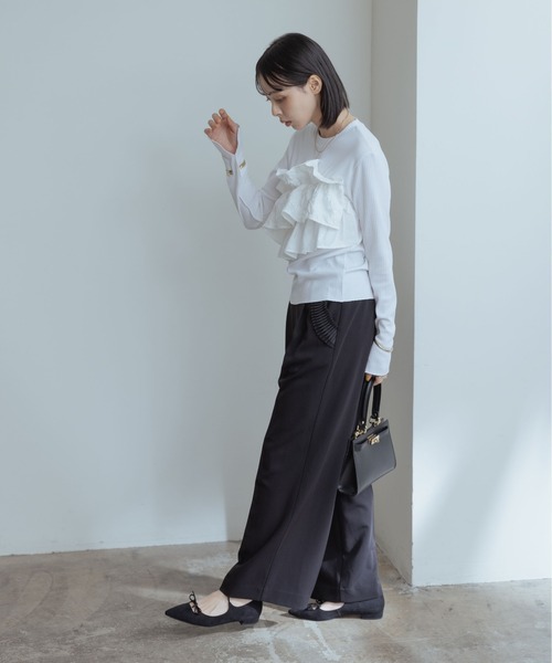 エイミーロウ♡ ハイウエストセンタープレステーパードPT♡送料込み エイミーロウ センタープレス ハイウエストパンツ 春夏 36 ベージュ