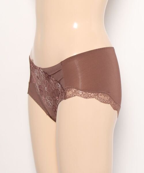 AMOSTYLE BY Triumph（アモスタイルバイトリンプ）の「サニタリー(ボーイズレングス) ガーデニングレース AMST1407 SAN.PT JX（ショーツ・レディース・ブラウン/パープル/グリーン/ベージュ/ブルー/シルバー・M/L）」の12枚目の写真