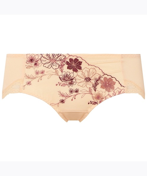 AMOSTYLE BY Triumph（アモスタイルバイトリンプ）の「サニタリー(ボーイズレングス) ガーデニングレース AMST1407 SAN.PT JX（ショーツ・レディース・ブラウン/パープル/グリーン/ベージュ/ブルー/シルバー・M/L）」の2枚目の写真