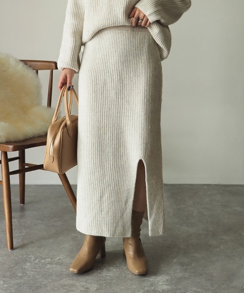 セットアップ可 スリット入りストライプタイトスカート スカート Riberry リベリー のファッション通販 Zozotown