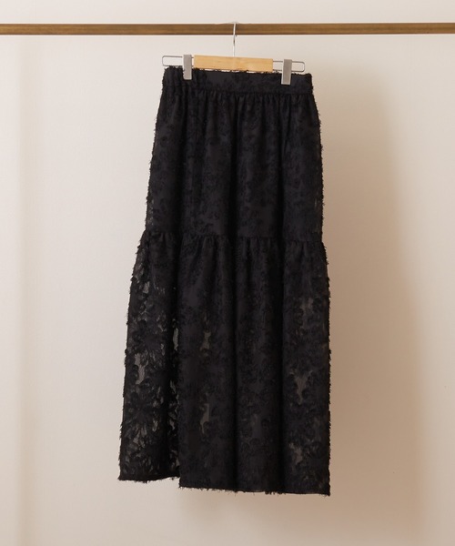 PAPAVER（パパヴェル）の「【papaver】ロングワンティアードSK（スカート・レディース・アイボリー/ブルー系その他/ブラック/カーキ・MEDIUM）」の20枚目の写真