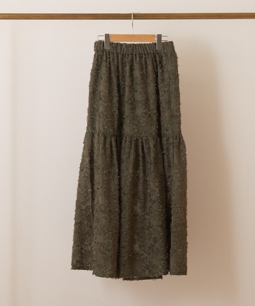 PAPAVER（パパヴェル）の「【papaver】ロングワンティアードSK（スカート・レディース・アイボリー/ブルー系その他/ブラック/カーキ・MEDIUM）」の10枚目の写真