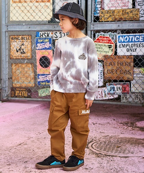 XLARGE KIDS（エクストララージキッズ）の「タイダイニットプルオーバー（ニット/セーター・キッズ・ライトグリーン/ライトブルー/ライトグレー・110cm/130cm/90cm/100cm/120cm/140cm）」の16枚目の写真