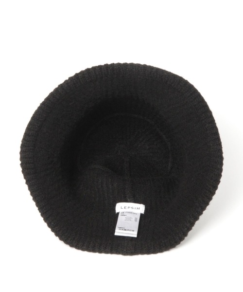 LEPSIM（レプシィム）の「ニットバケットハット　122718（ハット・レディース・ブラック/アイボリー・ONE SIZE）」の7枚目の写真