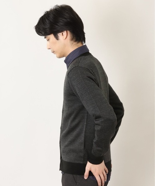 Alexander Julian(アレキサンダージュリアン)の「アレキサンダージュリアンメンズ/ALEXANDER JULIAN:MEN ウォッシャブル ウール混バーズアイ ニットカーディガン(カーディガン/ボレロ・メンズ・ネイビー/ブラック・MEDIUM/LARGE/X-LARGE)」の19枚目の写真