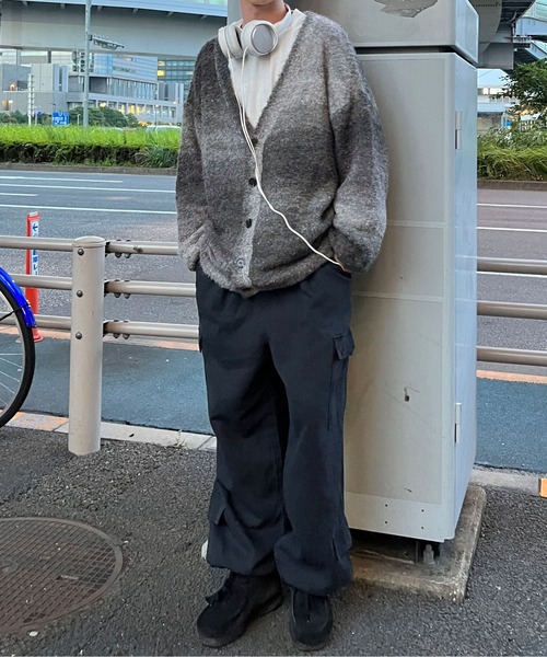 sedacle（セダクル）の「グラデーションニットカーディガン（カーディガン/ボレロ・メンズ・ブラック系/グリーン系/パープル系・FREE）」の5枚目の写真