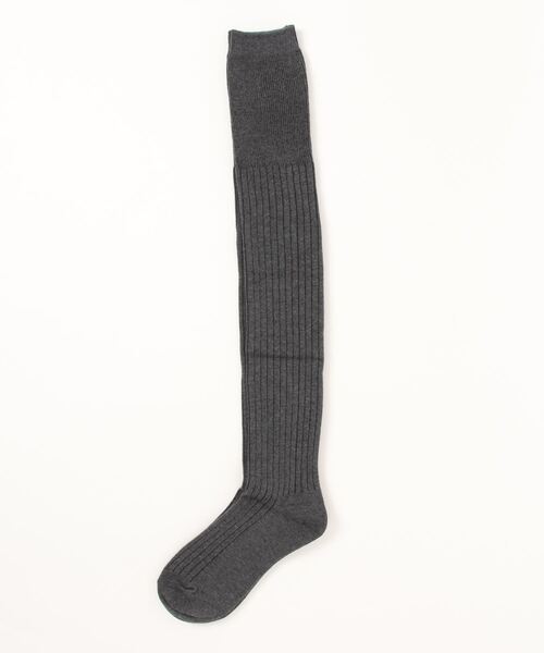 minia（ミニア）の「リブニーハイソックス（ソックス/靴下・レディース・ブラック/グレー・FREE）」の6枚目の写真