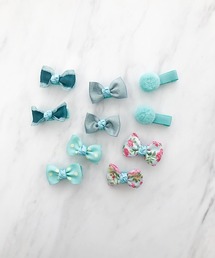 frangipani（フランジュパニ）の「デザインリボンヘアクリップセット(KIDS）（バレッタ/ヘアクリップ・キッズ）」