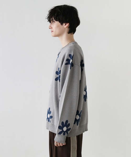 Buyer's Select/ビックシルエットフラワー柄ダブルジャガードクルーニット（ニット/セーター）｜ASTRONOMY（アストロノミー）