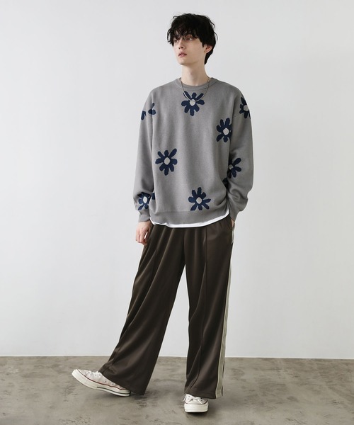 Buyer's Select/ビックシルエットフラワー柄ダブルジャガードクルーニット（ニット/セーター）｜ASTRONOMY（アストロノミー）