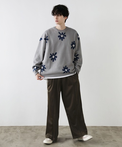 Buyer's Select/ビックシルエットフラワー柄ダブルジャガードクルーニット（ニット/セーター）｜ASTRONOMY（アストロノミー）