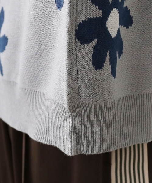 Buyer's Select/ビックシルエットフラワー柄ダブルジャガードクルーニット（ニット/セーター）｜ASTRONOMY（アストロノミー）