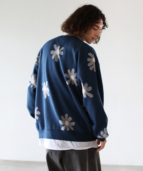 Buyer's Select/ビックシルエットフラワー柄ダブルジャガードクルーニット（ニット/セーター）｜ASTRONOMY（アストロノミー）