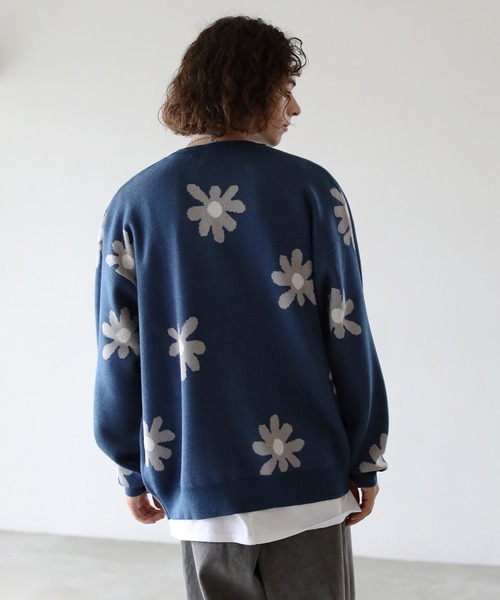 Buyer's Select/ビックシルエットフラワー柄ダブルジャガードクルーニット（ニット/セーター）｜ASTRONOMY（アストロノミー）