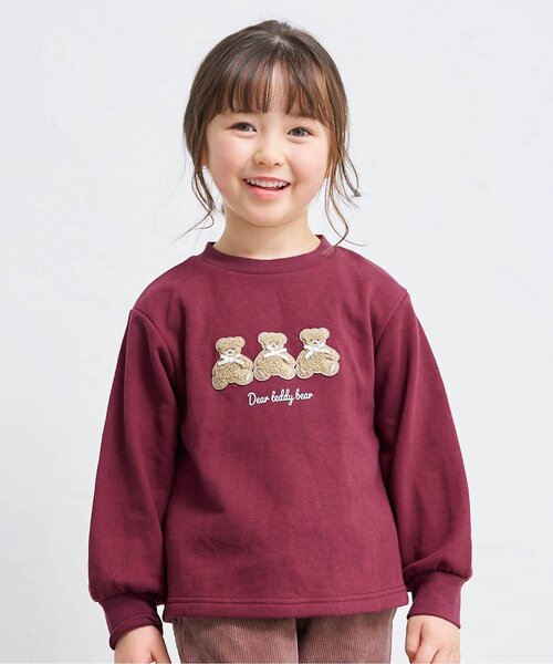 ⭕️あちゃ♡⭕️モフマヌルのトレーナー（Ｆ）新品⭐️ セール】くま・プードル・ハートモチーフトレーナー（スウェット