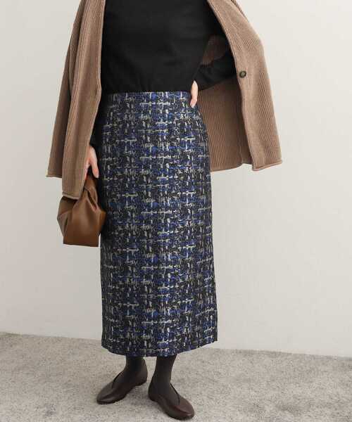 URBAN RESEARCH DOORS（アーバンリサーチドアーズ）の「ジャガードストレートスカート（スカート・レディース・マスタード/ブルー・SMALL/MEDIUM）」の21枚目の写真