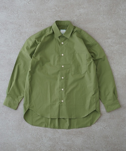 BRICK & SONS(ブリックアンドサンズ)の「リラックスバックプリーツシャツ<カーキグリーン>(シャツ/ブラウス・メンズ・カーキ・LL/S/M/L/XS)」の7枚目の写真