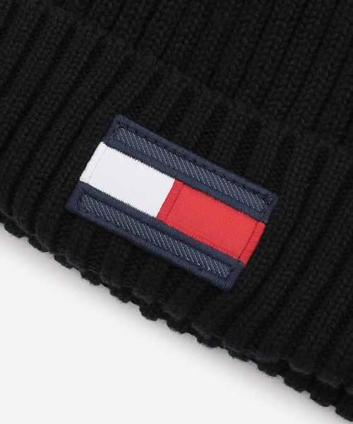 TOMMY HILFIGER（トミーヒルフィガー）の「ビッグフラッグフリースニットキャップ（ニットキャップ/ビーニー・キッズ・ブラック・S-M/L-XL）」の3枚目の写真