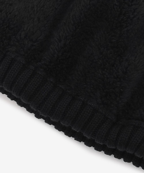 TOMMY HILFIGER（トミーヒルフィガー）の「ビッグフラッグフリースニットキャップ（ニットキャップ/ビーニー・キッズ・ブラック・S-M/L-XL）」の2枚目の写真