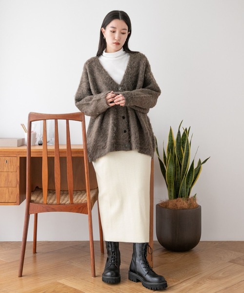 LOWRYS FARM（ローリーズファーム）の「ラメニットタイトスカート　174397（スカート・レディース・ブラック/ブラウン/アイボリー・FREE）」の13枚目の写真