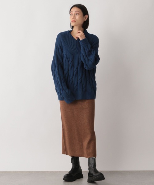 LOWRYS FARM（ローリーズファーム）の「ラメニットタイトスカート　174397（スカート・レディース・ブラック/ブラウン/アイボリー・FREE）」の11枚目の写真