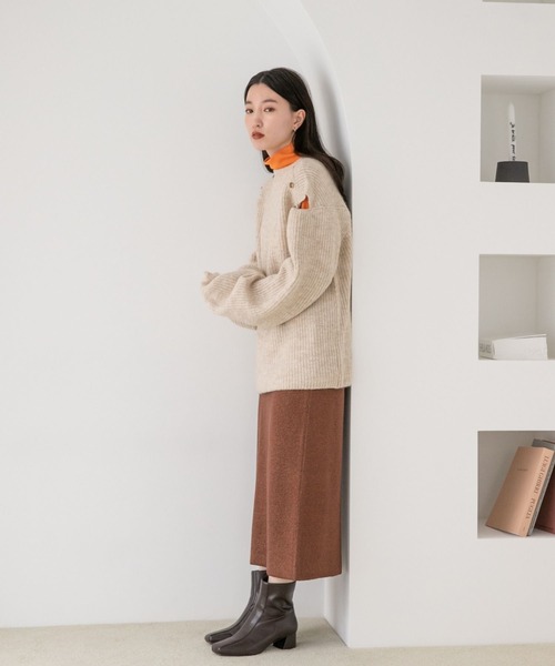 LOWRYS FARM（ローリーズファーム）の「ラメニットタイトスカート　174397（スカート・レディース・ブラック/ブラウン/アイボリー・FREE）」の14枚目の写真