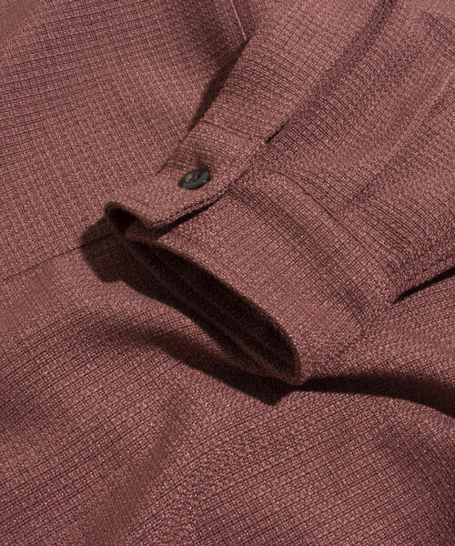 GLOSTER（グロスター）の「【GLOSTER/グロスター】パナマツイードミリタリービッグシャツ ドロップショルダー（シャツ/ブラウス・メンズ・キナリ/ブラウン/ブラック・S/M/L）」の4枚目の写真