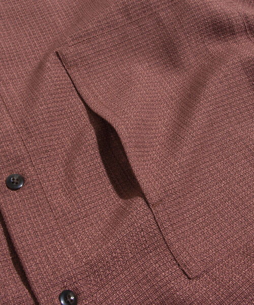 GLOSTER（グロスター）の「【GLOSTER/グロスター】パナマツイードミリタリービッグシャツ ドロップショルダー（シャツ/ブラウス・メンズ・キナリ/ブラウン/ブラック・S/M/L）」の22枚目の写真