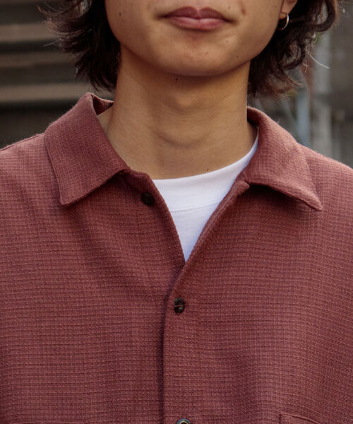 GLOSTER（グロスター）の「【GLOSTER/グロスター】パナマツイードミリタリービッグシャツ ドロップショルダー（シャツ/ブラウス・メンズ・キナリ/ブラウン/ブラック・S/M/L）」の19枚目の写真