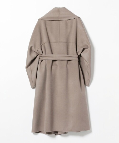 LOEFF リバーシブルノーカラーコートsize1 ブラウン ロエフ LOEFF
