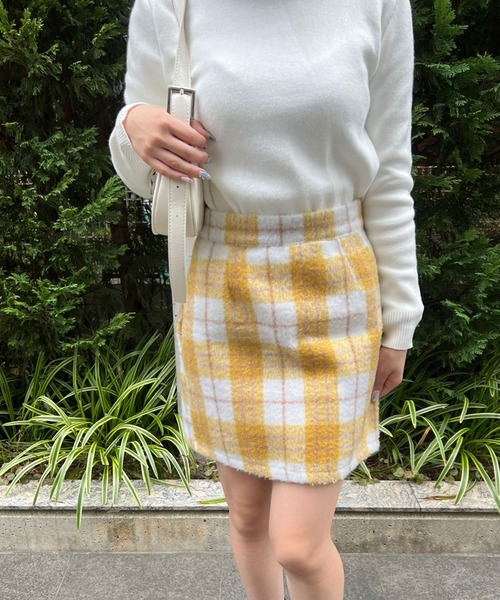 SPIGA(スピーガ)の「起毛チェックタイトスカート(スカート・レディース・ブラック/イエロー・SMALL/MEDIUM)」の10枚目の写真