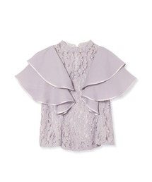 SNIDEL | シアーフリルスリーブレースブラウス(シャツ/ブラウス)