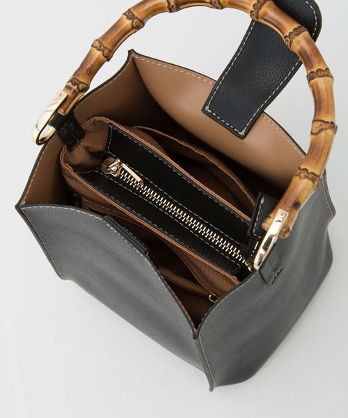 ROPE'（ロペ）の「【雑誌掲載】バンブーハンドルミドルバッグ（ハンドバッグ・レディース・ホワイト系その他/ブラック系その他・FREE）」の11枚目の写真