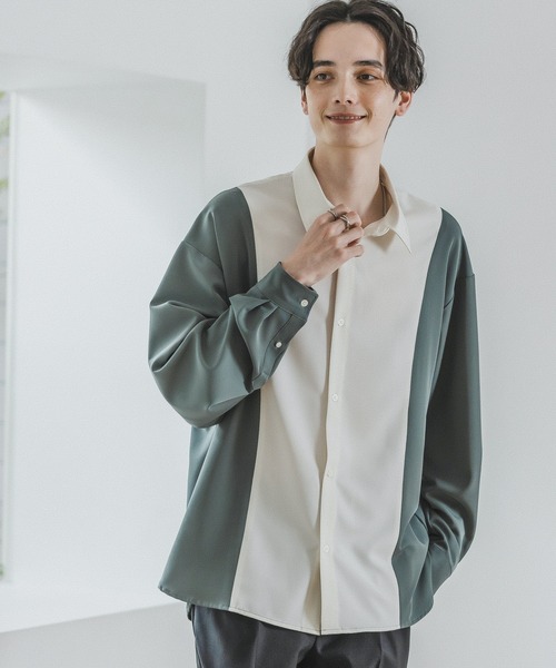 RAGEBLUE（レイジブルー）の「ラグイージー/ドルマンスリーブ切り替えシャツ（シャツ/ブラウス・メンズ・ベージュ系その他/ブルー系その他/その他/ホワイト系その他・SMALL/MEDIUM/LARGE）」の3枚目の写真