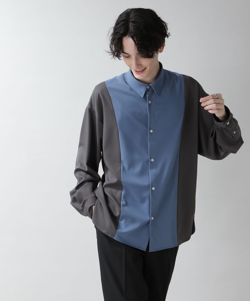 RAGEBLUE（レイジブルー）の「ラグイージー/ドルマンスリーブ切り替えシャツ（シャツ/ブラウス・メンズ・ベージュ系その他/ブルー系その他/その他/ホワイト系その他・SMALL/MEDIUM/LARGE）」の9枚目の写真