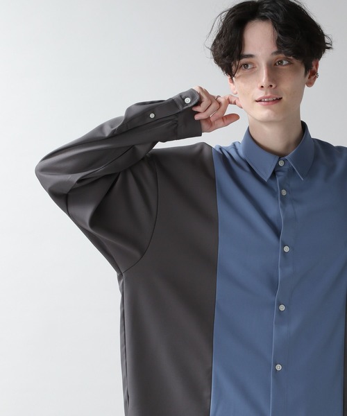 RAGEBLUE（レイジブルー）の「ラグイージー/ドルマンスリーブ切り替えシャツ（シャツ/ブラウス・メンズ・ベージュ系その他/ブルー系その他/その他/ホワイト系その他・SMALL/MEDIUM/LARGE）」の10枚目の写真