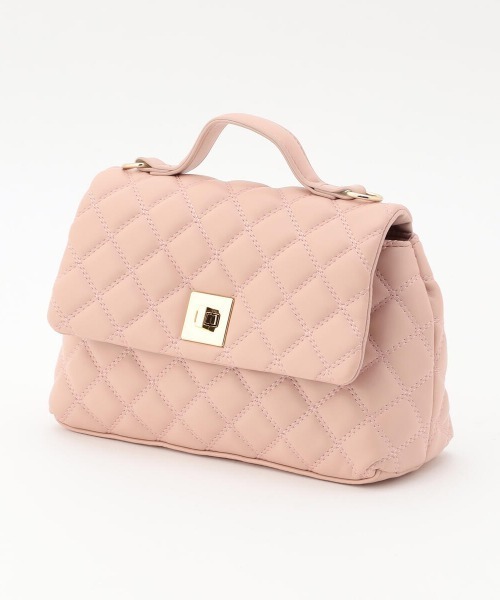 MISCH MASCH（ミッシュマッシュ）の「キルティングフラップミニバック（ショルダーバッグ・レディース・キナリ/ブラック/ピンク系その他・FREE）」の14枚目の写真