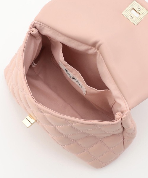 MISCH MASCH（ミッシュマッシュ）の「キルティングフラップミニバック（ショルダーバッグ・レディース・キナリ/ブラック/ピンク系その他・FREE）」の18枚目の写真