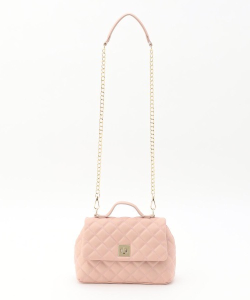 MISCH MASCH（ミッシュマッシュ）の「キルティングフラップミニバック（ショルダーバッグ・レディース・キナリ/ブラック/ピンク系その他・FREE）」の16枚目の写真
