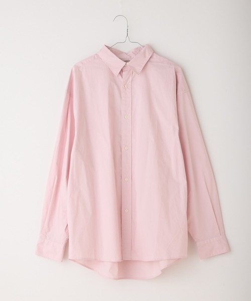 WHIMSIC(ウィムジック)の「【UNISEX/新色追加】ポプリンオーバーサイズシャツ(シャツ/ブラウス・メンズ・ブルー/グリーン/ピンク/グリーン系その他/ブルー系その他2/サックスブルー・FREE)」の6枚目の写真