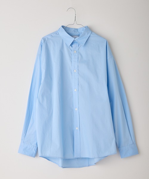 WHIMSIC(ウィムジック)の「【UNISEX/新色追加】ポプリンオーバーサイズシャツ(シャツ/ブラウス・メンズ・ブルー/グリーン/ピンク/グリーン系その他/ブルー系その他2/サックスブルー・FREE)」の19枚目の写真