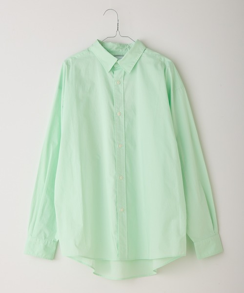 WHIMSIC(ウィムジック)の「【UNISEX/新色追加】ポプリンオーバーサイズシャツ(シャツ/ブラウス・メンズ・ブルー/グリーン/ピンク/グリーン系その他/ブルー系その他2/サックスブルー・FREE)」の14枚目の写真