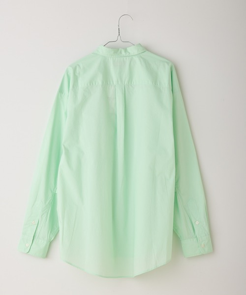 WHIMSIC(ウィムジック)の「【UNISEX/新色追加】ポプリンオーバーサイズシャツ(シャツ/ブラウス・メンズ・ブルー/グリーン/ピンク/グリーン系その他/ブルー系その他2/サックスブルー・FREE)」の15枚目の写真