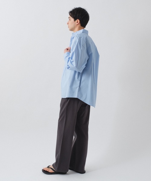 WHIMSIC(ウィムジック)の「【UNISEX/新色追加】ポプリンオーバーサイズシャツ(シャツ/ブラウス・メンズ・ブルー/グリーン/ピンク/グリーン系その他/ブルー系その他2/サックスブルー・FREE)」の22枚目の写真