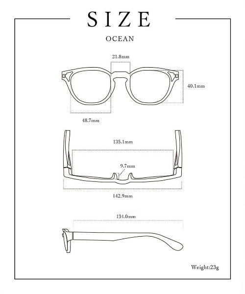 【jugaad14】OCEAN CLEAR blue light cut/ブルーライトカット（メガネ）｜Jugaad14（ジュガードフォーティーン）